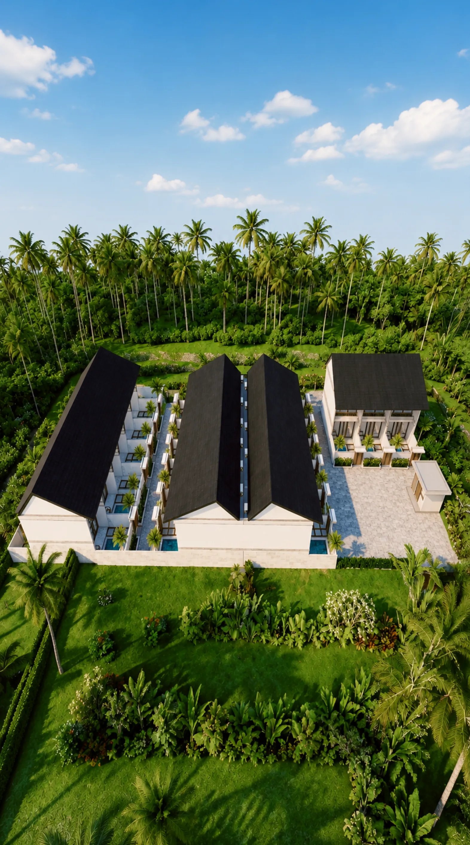 Calma Verde Villa aerial view